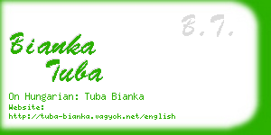 bianka tuba business card